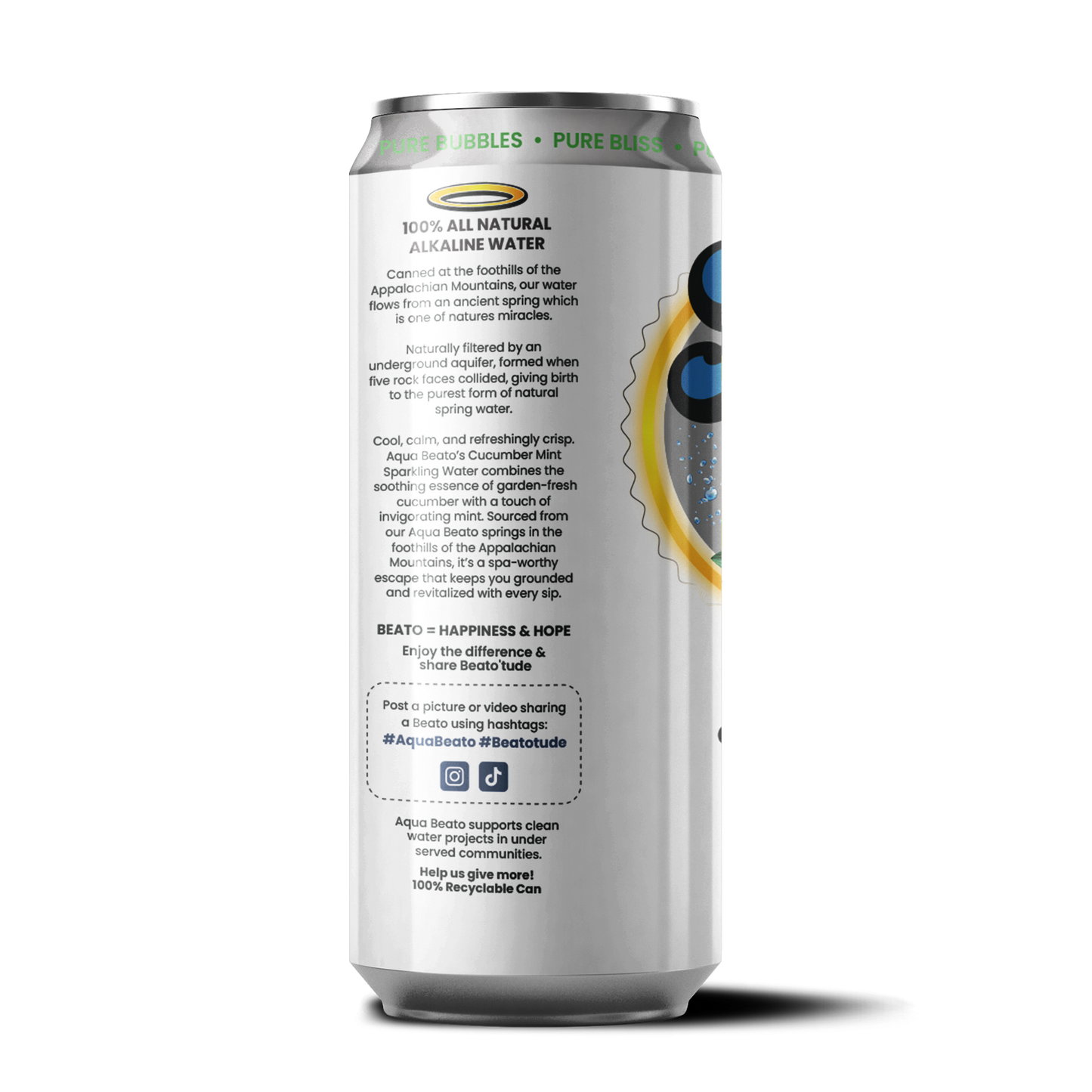 Aqua Beato Cucumber Mint Sparkling Water