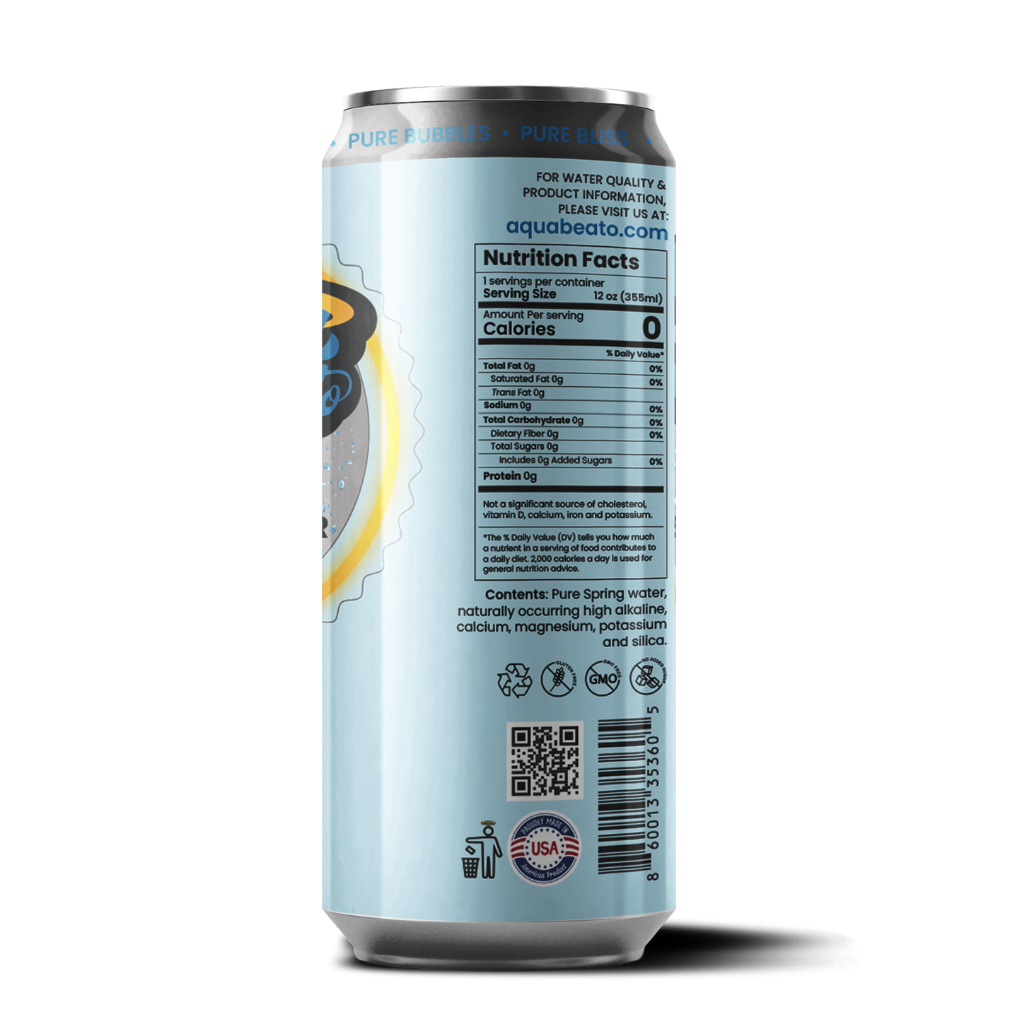 Aqua Beato 100% All-Natural Alkaline Sparkling Water