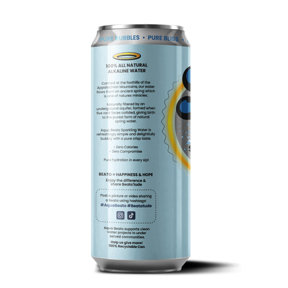 Aqua Beato 100% All-Natural Alkaline Sparkling Water